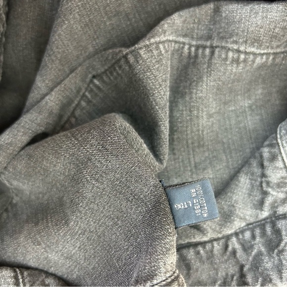 Polo Ralph Lauren Vintage Western Snap Long Sleeve Button Down Washed Black XL - Picture 4 of 9